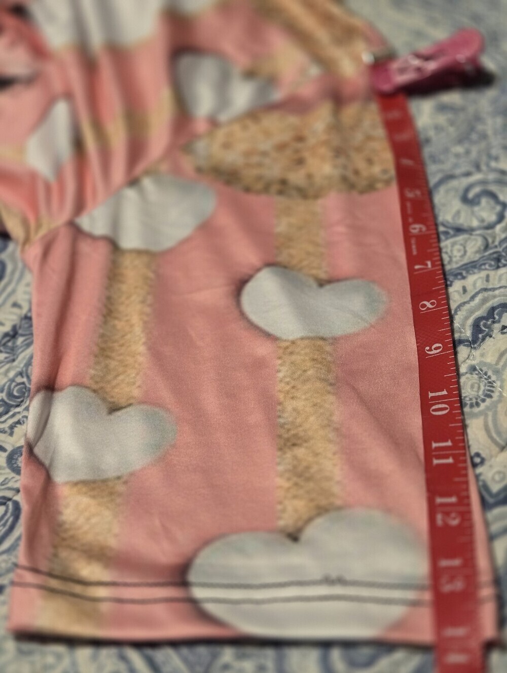 Minnie Mouse All Over Printed Pink Top Women's 5X Polka Dots and White Hearts - Picture 9 of 10